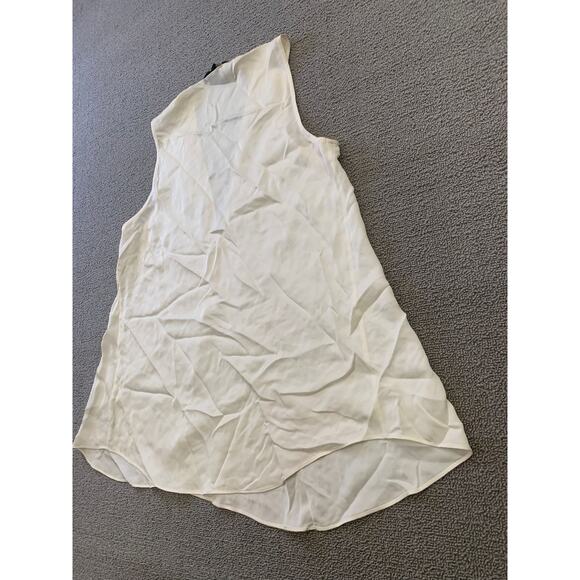 Theory Women's Medium White Cream Top Blouse Sleeveless V Neck - Picture 8 of 10